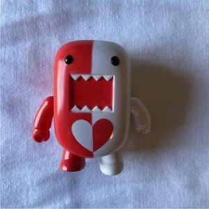 Red and White Heart Domo Toy